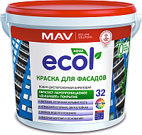 Краска MAV Ecol ВД-АК-1032 фасадная (1л, белый) - 