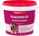 Краска MAV Flagman ВД-АК-2035 для кухни и ванной (1л, белый полуглянцевый) - 