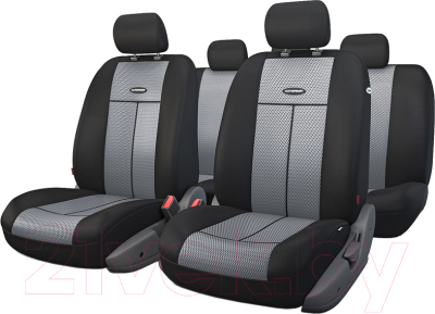 Комплект чехлов для сидений Autoprofi TT-902M BK/D.GY