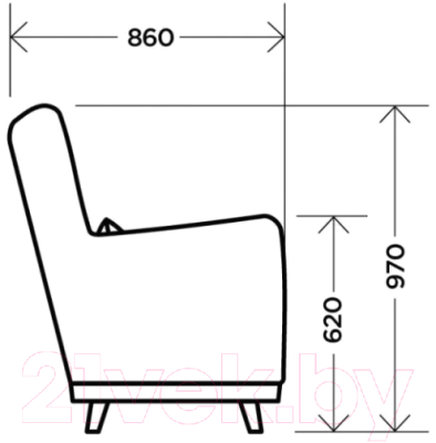 Кресло мягкое Комфорт-S Интерьерное (Antracite)