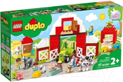 Конструктор Lego Duplo Фермерский трактор, домик и животные / 10952