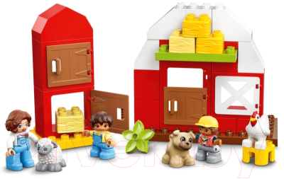 Конструктор Lego Duplo Фермерский трактор, домик и животные / 10952