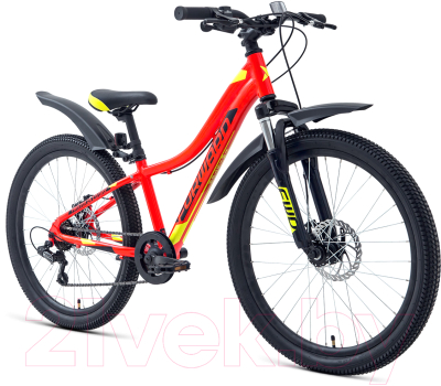 Велосипед Forward Twister 24 2.2 Disc 2021 / RBKW1J347027 (12, красный/зеленый)