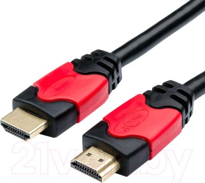 Кабель ATcom AT4942 HDMI (1м, Red/Gold)