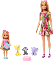 

Набор кукол Mattel, Барби и Челси с питомцами / GTM82
