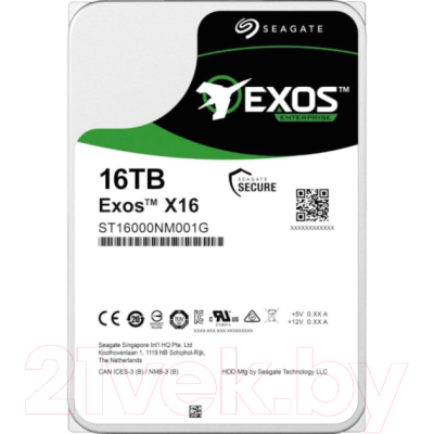 Жесткий диск Seagate Exos X16 16TB (ST16000NM001G)