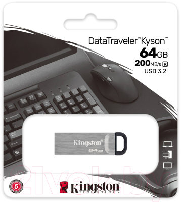 Usb flash накопитель Kingston Kyson 64GB USB 3.2 Gen 1 (DTKN/64GB)