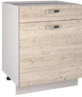 Шкаф-стол кухонный Anrex Alesia 1D1S/60-F1 (серый/сосна винтаж) - 