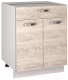 Шкаф-стол кухонный Anrex Alesia 2D1S/60-F1 (серый/сосна винтаж) - 