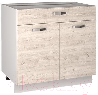 Шкаф-стол кухонный Anrex Alesia 2D1S/80-F1 (серый/сосна винтаж)