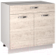 Шкаф-стол кухонный Anrex Alesia 2D1S/80-F1 (серый/сосна винтаж) - 