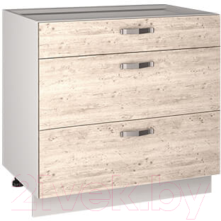 Шкаф-стол кухонный Anrex Alesia 3S/80-F1 (серый/сосна винтаж)