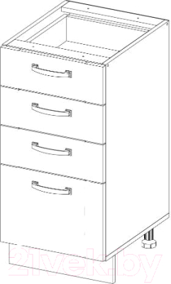 Шкаф-стол кухонный Anrex Alesia 4S/40-F1 (серый/сосна винтаж)