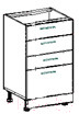 Шкаф-стол кухонный Anrex Alesia 4S/40-F1 (серый/дуб анкона)