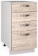 Шкаф-стол кухонный Anrex Alesia 4S/40-F1 (серый/сосна винтаж) - 
