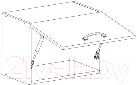 Шкаф навесной для кухни Anrex Alesia 1DG/60-F1