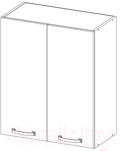 Шкаф навесной для кухни Anrex Alesia 2D/60-F1 (серый/сосна винтаж)