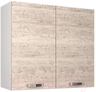 Шкаф навесной для кухни Anrex Alesia 2D/80-F1 (серый/сосна винтаж)