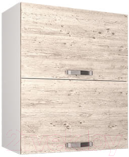 Шкаф навесной для кухни Anrex Alesia 2DG/60-F1 (серый/сосна винтаж)