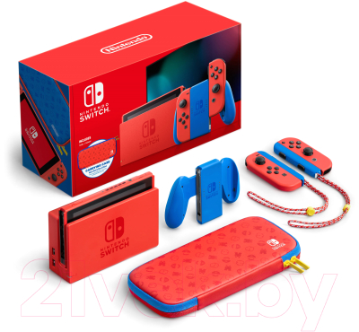 Игровая приставка Nintendo Switch. Особое издание Марио / 045496453220 (красный/синий)