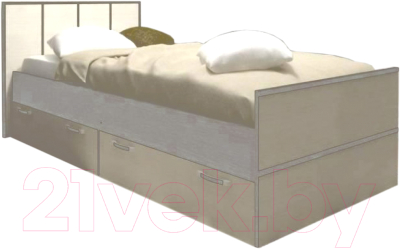 Односпальная кровать Rikko Джулия 90x200 (дуб сонома/белый)