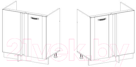 Шкаф под мойку Anrex Alesia угловой 1D/80 F1