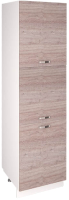 Шкаф-пенал кухонный Anrex Alesia 3D/60-F1 (серый/дуб анкона) - 