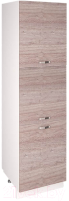 Шкаф-пенал кухонный Anrex Alesia 3D/60-F1 (серый/дуб анкона)