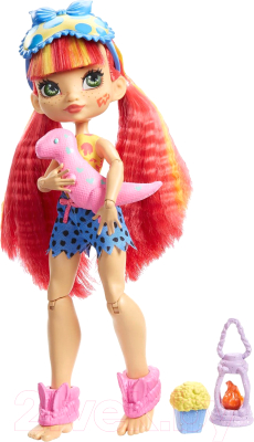 Кукла с аксессуарами Mattel Cave Club Роларай Пижамная вечеринка / GTH01