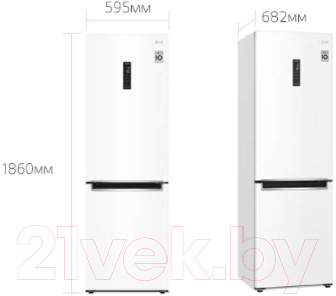 Холодильник с морозильником LG DoorCooling+ GA-B459MQQM