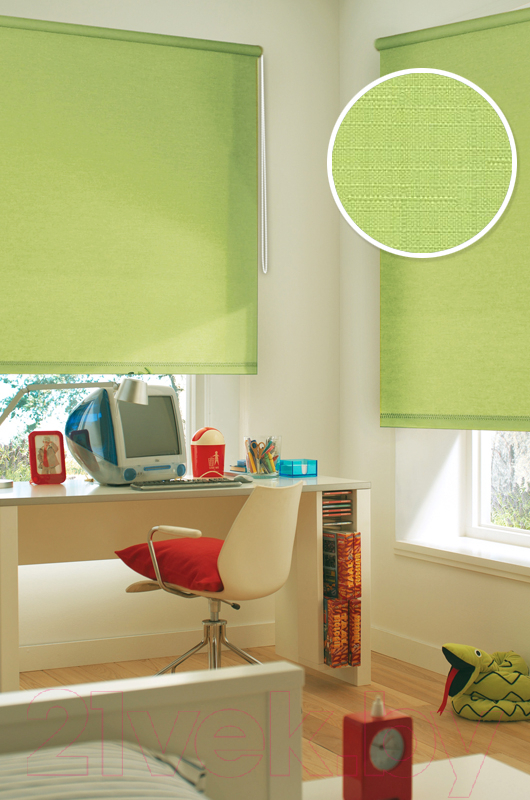 Рулонная штора Эскар 115x170 / 310141151701 (салатовый) — фото 3