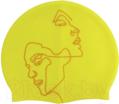 Шапочка для плавания Elous Elous EL009 (лица/желтый)
