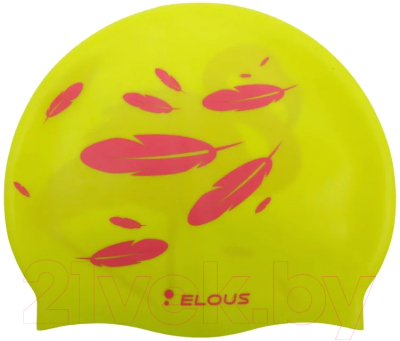 Шапочка для плавания Elous Elous EL008 (фламинго/желтый)