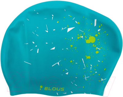 Шапочка для плавания Elous EL006 (брызги/голубой)