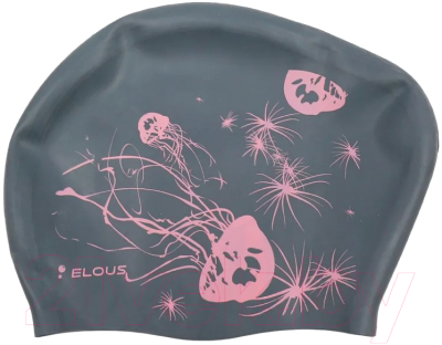 Шапочка для плавания Elous EL006 (медуза/серебристый)