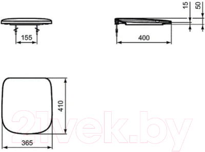 Унитаз подвесной с инсталляцией Ideal Standard Esedra AquaBlade T386001 + T318101 + R020467 / R030001