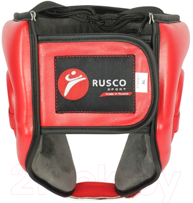 Боксерский шлем RuscoSport С усилением (M, красный)
