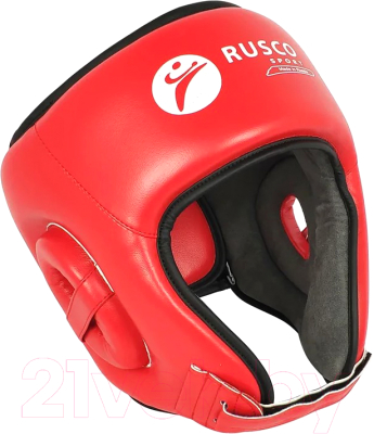 Боксерский шлем RuscoSport С усилением (S, красный)