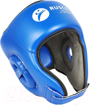 Боксерский шлем RuscoSport С усилением (S, синий)