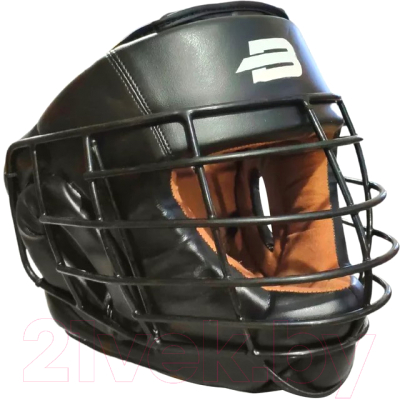 Боксерский шлем BoyBo Flexy с металлической решеткой (XL, черный)