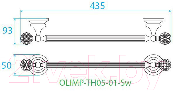 Держатель для полотенца Cezares OLIMP-TH05-03/24-Sw