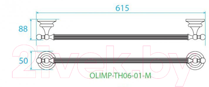 Держатель для полотенца Cezares OLIMP-TH06-02-M