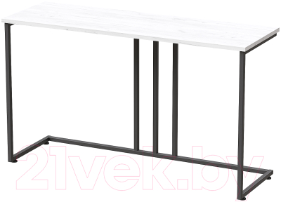 Консольный столик Millwood Лиссабон 1 Лофт Л 120x40x70.2 (дуб белый Craft/металл черный)
