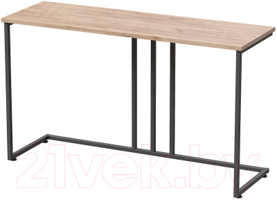 Консольный столик Millwood Лиссабон 1 Лофт Л 120x40x70.2 (дуб табачный Craft/металл черный)