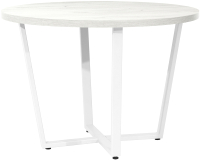 Обеденный стол Millwood Лофт Орлеан Л D110x75 (дуб белый Craft/металл белый) - 