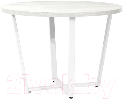 Обеденный стол Millwood Лофт Орлеан Л D110x75 (дуб белый Craft/металл белый)