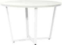 Обеденный стол Millwood Лофт Орлеан Л D120x75 (дуб белый Craft/металл белый) - 