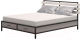 Двуспальная кровать Millwood Neo Loft КМ-1.8 Л 207x202x94 (дуб белый Craft/металл черный) - 