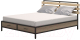 Двуспальная кровать Millwood Neo Loft КМ-1.8 Л 207x202x94 (дуб золотой Craft/металл черный) - 