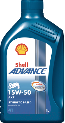 Моторное масло Shell Advance 4T AX7 15W50 SM/MA2 (1л)